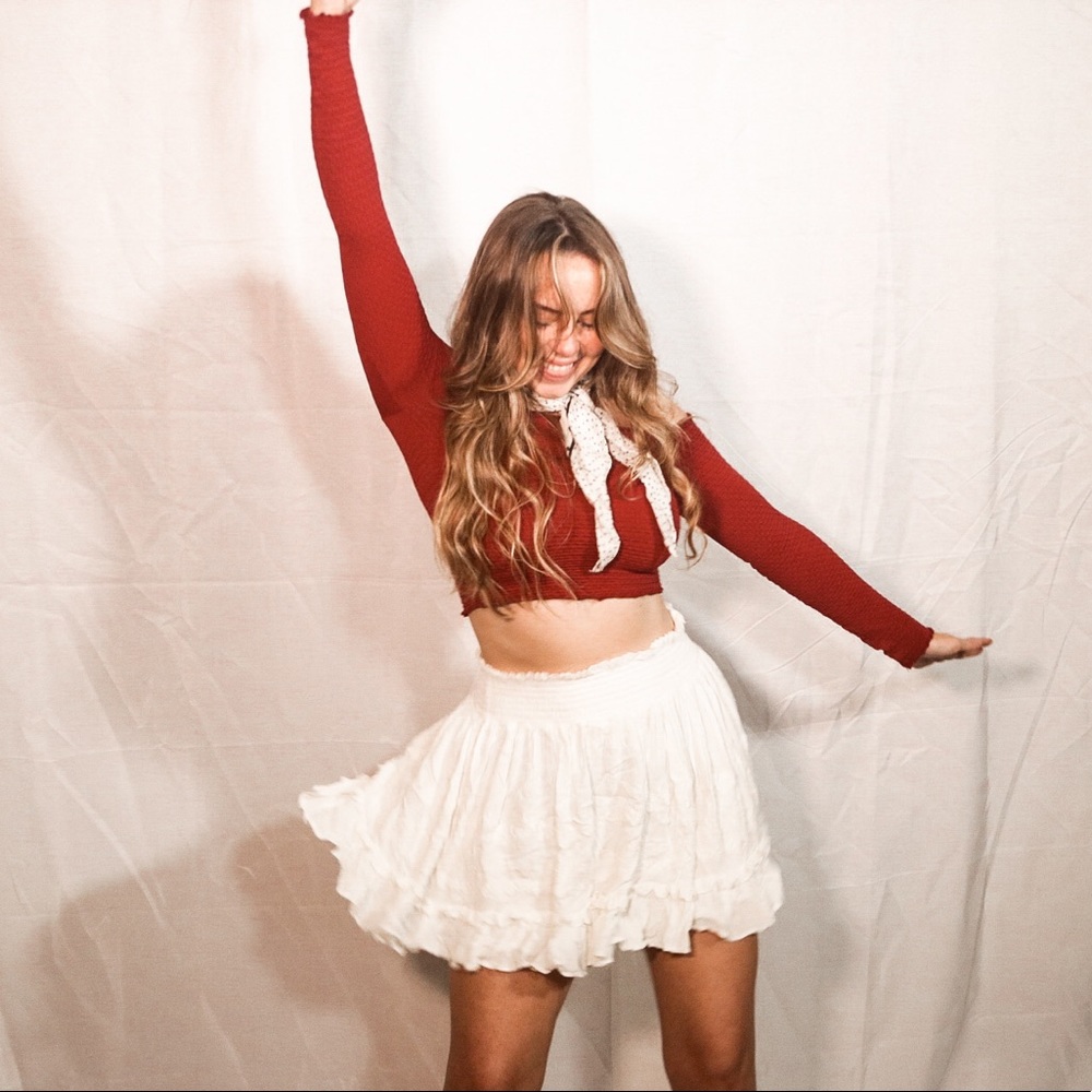 free people white skirt